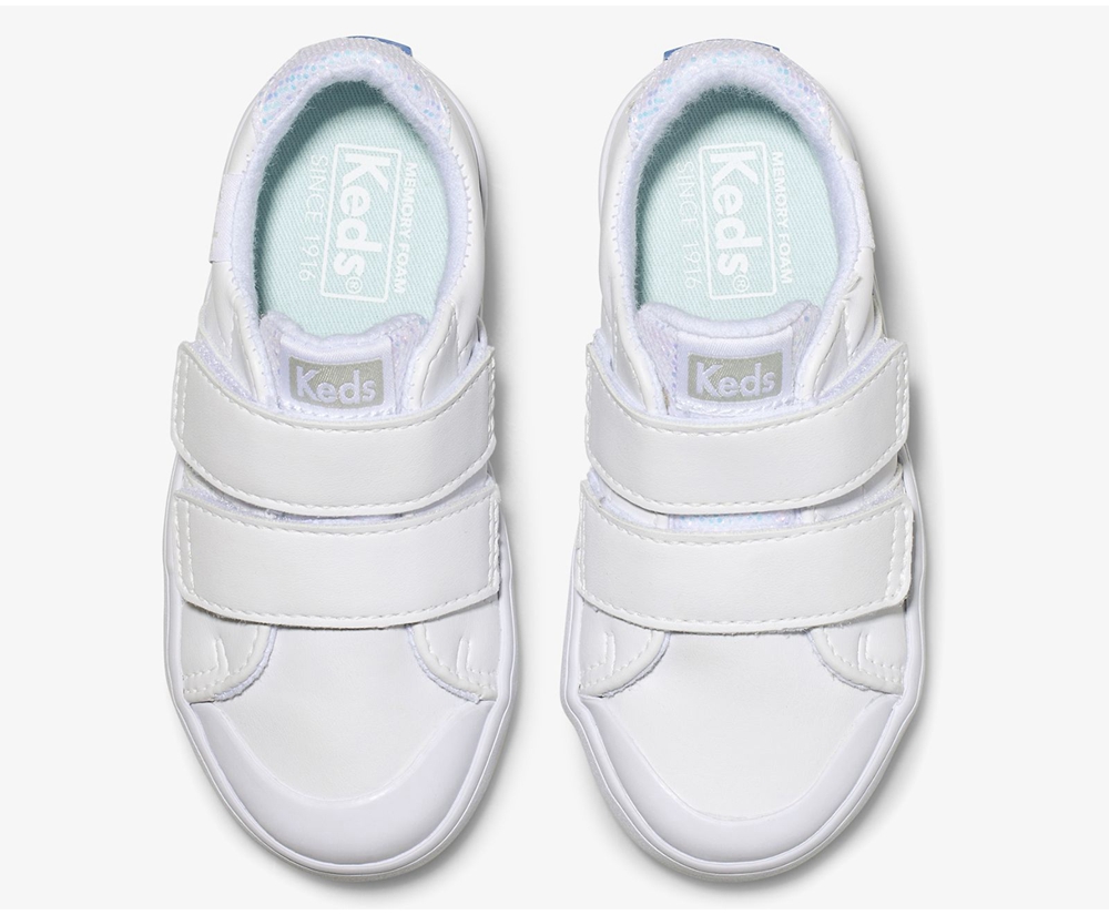 Slip Ons Keds Niños Blancas - Courtney - 946-CPLAMG